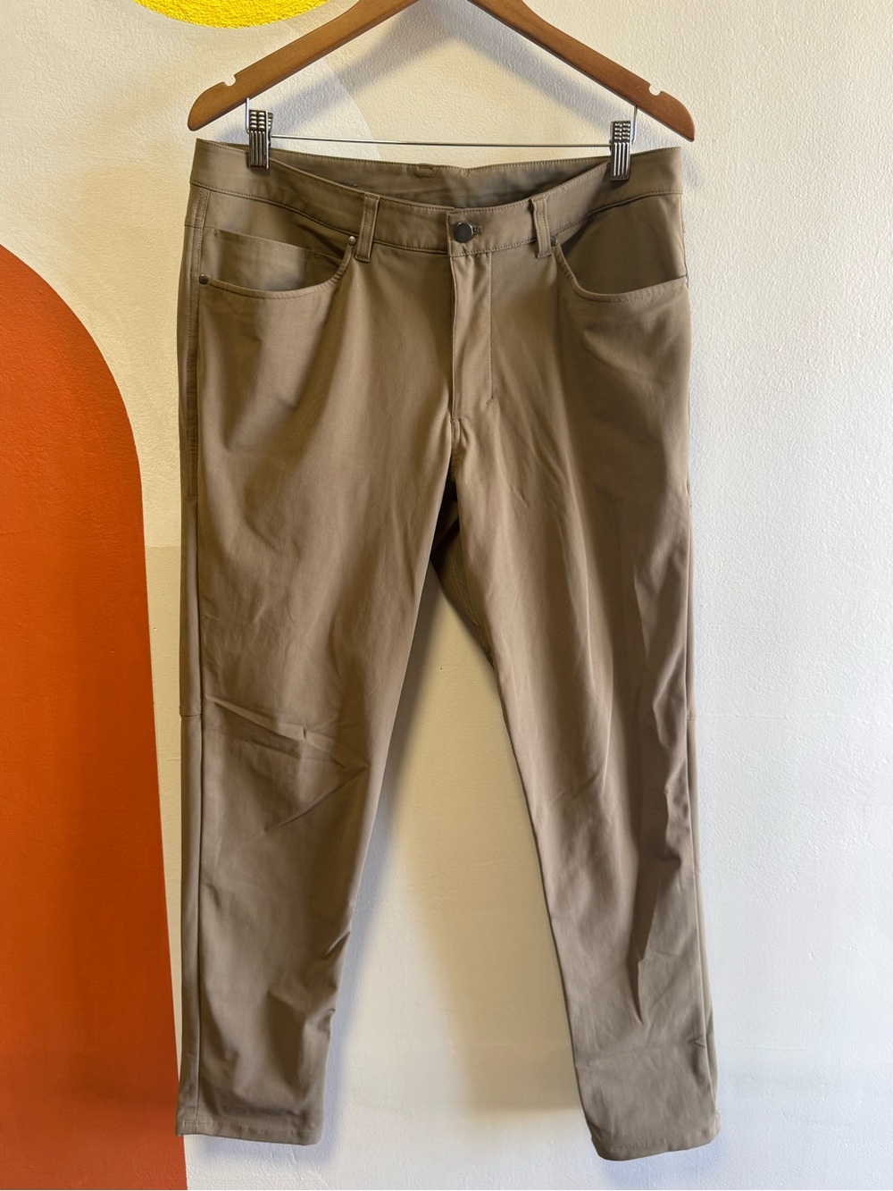 Lululemon Men's ABC Five-Pocket Pant Warpstreme Technical Chino Khaki